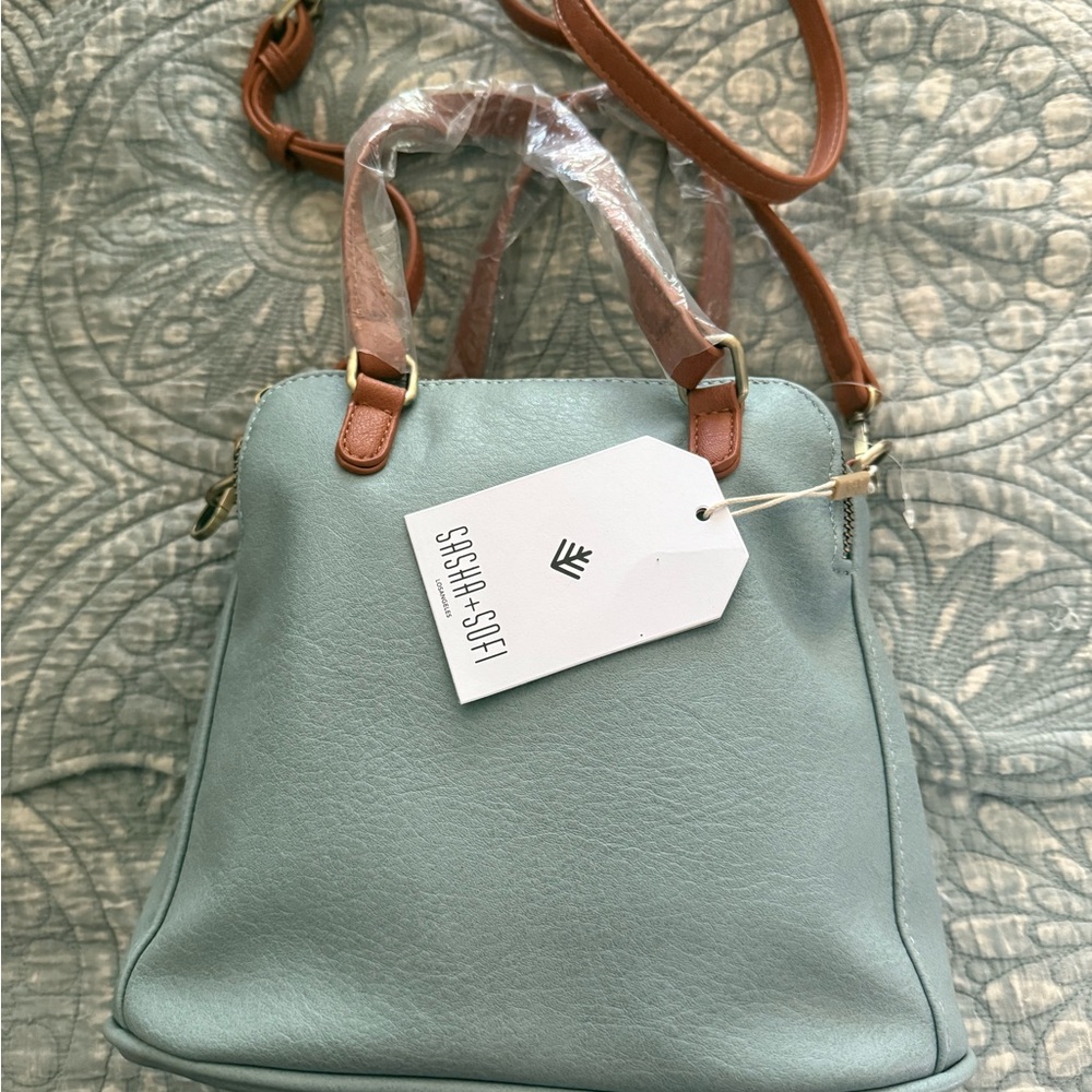 NWT Sasha + Sofi denim blue crossbody